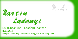martin ladanyi business card